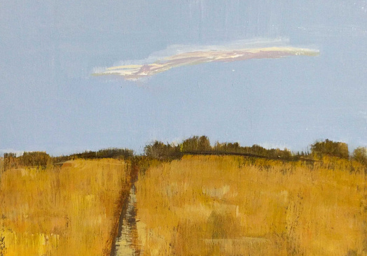 abstract landscape meadow beige road with cloud