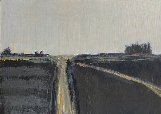 gray foggy day abstract landscape Mendocino