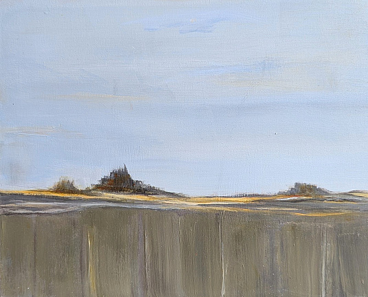 Mendocino Bluffs as Fog lifts and sky goes from gray to blu